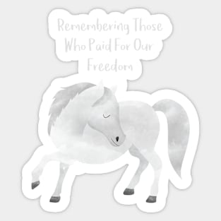 Remembering Those who paid for Our Freedom in Memorial Day Sticker